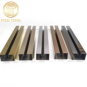 Hiện Đại Thép Không Gỉ Hình Chữ U Gạch Tường Trang Trí Viền Dải Tùy Chỉnh Chải Kim Loại <span class=keywords><strong>Trim</strong></span> Cho Gốm Gạch Cạnh Trang Trí Nội Thất - Product Image 4