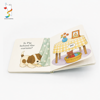 Buku Papan Angkat Lipat Interaktif Custom, Cetak Penuh Warna, Buku Cerita Edukasi Balita, Sudut Melengkung, Hanya Cetak OEM