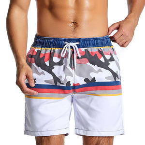 Pantaloncini da Spiaggia da Uomo ad Asciugatura Rapida, Costume da Bagno Personalizzato a Righe, Taglie Forti, Shorts Casual da Surf - Product Image 5