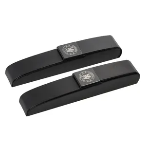 Astuccio portamatite portatile di lusso semplice alla moda con logo laser personalizzato magnetico scatola a conchiglia singola in pelle PU