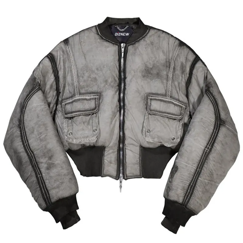 DiZNEW 2023 Trend Wholesale Design Double Side Zipper Hoodie Jacket With Zipper For Men