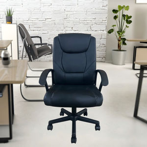 Muebles de comedor Diseño de lujo Silla de PU Altura ajustable Móvil Durable Sala de reuniones Silla de oficina de conferencia giratoria de cuero - Product Image 3