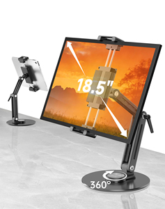 Supporto da pavimento per tablet con braccio allungabile, alternativa stabile e girevole al supporto per monitor da scrivania, per uso commerciale - Product Image 1