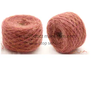 Fancy Recycled Elastic Wool Mohair Polyester Blended Yarn Dyed Pattern Hand Knitting and Crochet Yarn