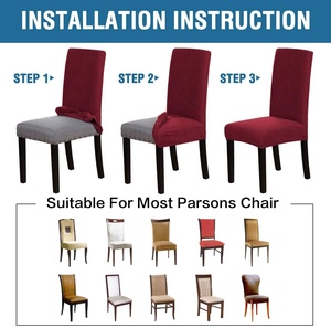 Funda Elástica para Silla Económica y Popular, Apta para Uso Doméstico en el Comedor, Tela <span class=keywords><strong>de</strong></span> Poliéster y Elastano - Product Image 5