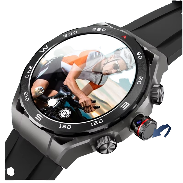 HW18 4G SIM Card Smartwatch 4+64GB AI Voice Assistant IP67 Waterproof Video Call Android GPS with Dual Camera