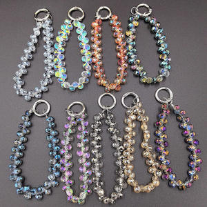 Correa de Muñeca para Teléfono Celular con Cadena Colgante de Moda, Clip Universal con Cuentas de Cristal en Forma de Lágrima de Fresa, Cordón para Teléfono Móvil - Product Image 1