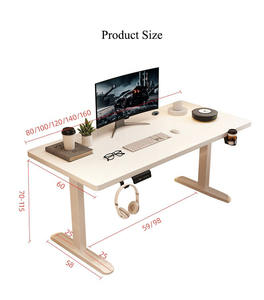 Meubles de <span class=keywords><strong>bureau</strong></span> à domicile de luxe Table d'ordinateur 160 <span class=keywords><strong>cm</strong></span> <span class=keywords><strong>Bureau</strong></span> assis électrique - Product Image 6
