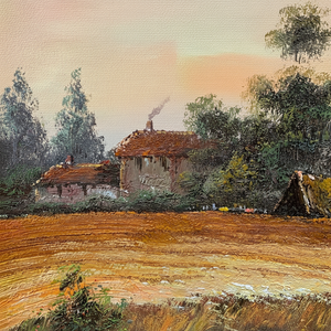 20 \ "X 24 \" pittura a olio dipinta a mano arte murale su tela con cornice di Design classico per soggiorno - Product Image 1