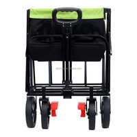 Chariot de plage robuste 420LBS 220LBS, pliable avec roues pour le sable et porte-gobelets pour le camping