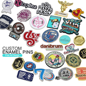 Sản Xuất Thiết Kế Tùy Chỉnh Của Riêng Bạn 3D 2D Hat Vải Mềm Cứng Men Pins Kim Loại Biểu Tượng Huy Hiệu Trâm Kẽm Hợp Kim Tùy Chỉnh Ve Áo Pin - Product Image 1