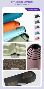 SHENGDE Vente en Gros Tapis de <span class=keywords><strong>Yoga</strong></span> en Caoutchouc Naturel PU Antidérapant et Absorbant la Sueur, Motif Animalier, Ovale Noir Grande Arche, Logo Personnalisé - Product Image 5