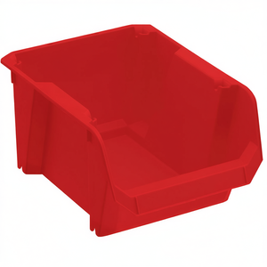 Bandeja de Almacenamiento Modular, Contenedor de Plástico Rojo para Uso en Logística y Almacenes - Product Image 2