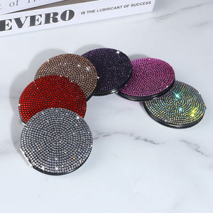 Zakspiegel met make-up, op maat gemaakte mini bling kristallen glanzende draagbare spiegel, dubbelzijdig opvouwbaar, klein hulpmiddel voor meisjescadeaus - Product Image 2
