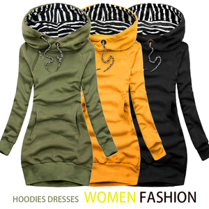 Femmes décontracté mode à manches longues <span class=keywords><strong>robe</strong></span> à <span class=keywords><strong>capuche</strong></span> automne hiver Slim Fit tricoté pull <span class=keywords><strong>sweat</strong></span> <span class=keywords><strong>robe</strong></span> pull à <span class=keywords><strong>capuche</strong></span> <span class=keywords><strong>robe</strong></span> - Product Image 2