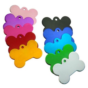 Wholesale Cheap Multicolor Aluminum <strong>Dog</strong> Collar Tags Custom Logo Bone Shape Features <strong>Lights</strong> Solid Pattern Material - Product Image 5