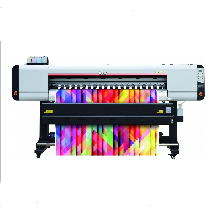 Locor 1.8m High Speed large format eco solvent printer with three/four 4720/3200 head wallpaper canvas sticker printing machine