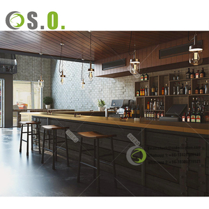 Comptoir de réception de bureau d'hôtel Comptoir de réception de salon Comptoir de caisse en bois à clous Bureau de réception - Product Image 2