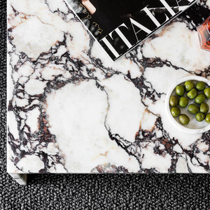 Custom Size Home Decor <strong>Rectangle</strong> Sofa Bed <strong>Side</strong> <strong>Table</strong> Luxury Calacatta Violet Square Marble Coffee <strong>Table</strong> - Product Image 3