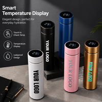 Bouteille d'eau intelligente avec impression de logo personnalisé et affichage de la température pour la promotion d'entreprise lors d'événements, cadeau, bouteille intelligente en acier inoxydable