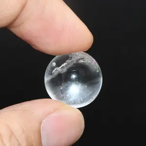 고품질 자연적인 투명도 돌 18mm 익지않는 선물 기술을 위한 구멍 에너지 수정같은 공 구슬 없음