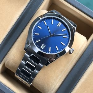 カスタムロゴ夜光文字盤40mmエレガントクォーツ腕時計メンズステンレス防水プライベートラベルスチールウォッチ - Product Image 4