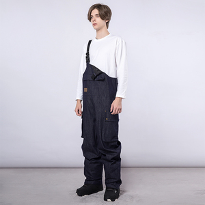2023 hommes femmes Ski bavoir hiver neige pantalon en plein air Snowboard pantalon coupe-vent imperméable respirant combinaisons Ski salopette bavoir - Product Image 5