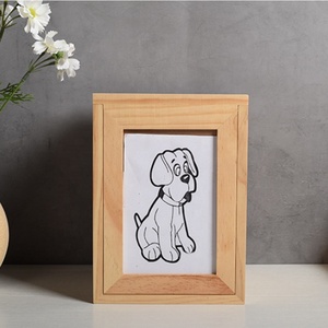 Urna conmemorativa de madera para cenizas de mascotas, caja de recuerdo de marco de fotos para cenizas de gatos y perros, urnas de cremación de madera <span class=keywords><strong>funeraria</strong></span> con foto - Product Image 4