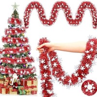 Dekorasi Natal Strip Warna Kepingan Salju Dekorasi Gantung Pohon Natal Terenkripsi Dekorasi Natal Bunga Pesta Pernikahan