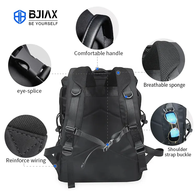 Эргономичный черный нейлоновый Мужской умный уличный рюкзак для ноутбука с usb-зарядкой, сумки для ноутбуков, Новая повседневная жизнь