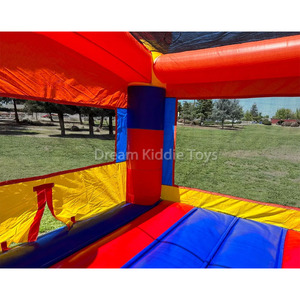 Tobogán inflable de PVC rojo unisex, tobogán de Castillo, de 4m cable de alimentación, <span class=keywords><strong>trampolín</strong></span> de salto al aire libre para niños - Product Image 3