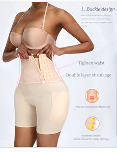 Celana pendek pinggang tinggi kontrol perut celana dalam pembentuk bokong Pakaian pembentuk tubuh empuk untuk wanita dengan bantalan pinggul celana pembentuk - Product Image 4