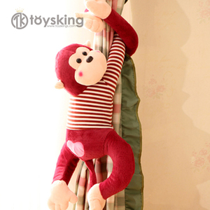 Encantadoras cortinas brazo largo cola mono muñeco <span class=keywords><strong>de</strong></span> peluche juguetes <span class=keywords><strong>de</strong></span> peluche bebé durmiendo apariencia Animal con monos sonido <span class=keywords><strong>de</strong></span> llanto 60cm personalizado - Product Image 1