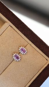 Parure de bijoux Xinfly en or 18 carats (Au750) avec saphir violet non brûlé et diamants, comprenant collier, pendentif et boucles d'oreilles, idéale pour mariage, fiançailles ou soirée - Product Image 3