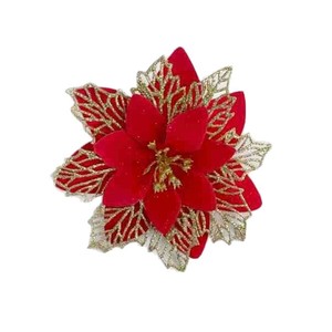 Décorations de Noël Fleurs artificielles Ananas Tissu floqué Poudre Style nordique Guirlande de Noël Arbre de Noël Fabriqué en usine 6 pouces - Product Image 5