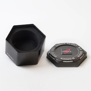 Approvisionnement d'usine Noir Hexagone Fossiles <span class=keywords><strong>Montre</strong></span> Boîte En Fer Blanc Avec Couvercle - Product Image 4