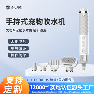 Sèche-cheveux pour animaux RK58 avec plusieurs embouts pour chiens, souffleur multifonctionnel 110-240V, design moderne en plastique - Product Image 3