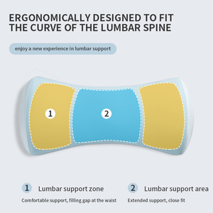 Coussin lombaire orthopédique OEKO en mousse à mémoire de forme <span class=keywords><strong>pour</strong></span> le soutien de la taille, <span class=keywords><strong>pour</strong></span> dormir au <span class=keywords><strong>lit</strong></span> et soulager les douleurs dorsales - Product Image 2