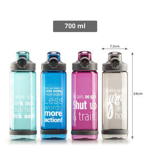 Nouveau Design 700ml Tritan Sport Bouteille D'eau Couvercle De Boire Direct Bouton De <span class=keywords><strong>Motivation</strong></span> Ouvert Alimentaire Acheteur Commercial Capacité 800ml - Product Image 2