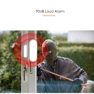 Alarma de Apertura y Cierre de Puerta y Ventana de Alta Decibeles (90dB) con <span class=keywords><strong>4</strong></span> Niveles de Volumen, Automatización y Seguridad para el Hogar Inteligente, Sensor de Puerta <span class=keywords><strong>WiFi</strong></span> Tuya - Product Image 3