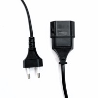 Câble d'alimentation 220V AC avec fiche européenne UE 2 broches vers connecteur femelle IEC C13 C15 pour chauffe-eau électrique