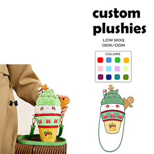 Tùy Chỉnh Sang Trọng PU Dễ Thương Túi Giáng Sinh Mới Đến Ice Cream Hình Dạng PU Chéo Cơ Thể Túi Thiết Kế Riêng của Bạn Phim Hoạt Hình Vai Túi Cho Trẻ Em - Product Image 1