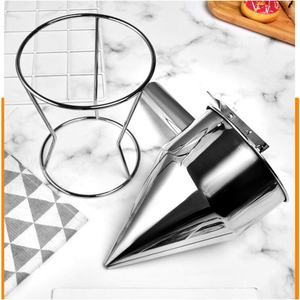 XEOLEO Distributeur de pâte à crêpes de cuisine en acier inoxydable avec support Entonnoir à piston de confiserie Pastr - Product Image 4
