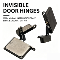 Charnière pivotante dissimulée Small Max25KG avec support en aluminium en L pour porte de vitrine en verre encadré, quincaillerie de magasin, approvisionnement stable