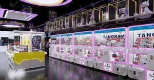 Mini Gru Artiglio di Lusso Viola Scuro per Peluche, Dolciumi e Giocattoli, con Funzione Casa delle Bambole - Product Image 3