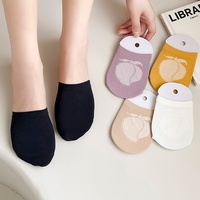 1520 Chaussettes invisibles fines pour femmes, printemps-été, avec coussinet pour l'avant-pied, antidérapantes, pour femme