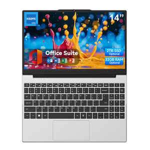 Ordinateur portable neuf <span class=keywords><strong>14</strong></span> pouces avec processeur Intel N5095, ouverture et fermeture à 180 degrés, prix d'usine, personnalisation du logo, ordinateur portable - Product Image 1