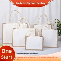 Sacs fourre-tout populaires en toile de lin et jute, écologiques, portables, style vintage, avec design laminé tridimensionnel, durables pour l'extérieur et le quotidien