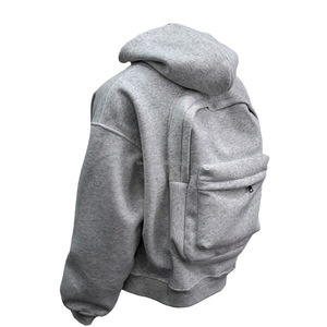 High Quality Men Oversized Hoodie Plain Cotton Fleece Thick Heavyweight Hoodies Casual Designer Knitted Zipped Hoodie Custom - Product Image 1