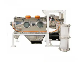Machine de criblage de farine séparateur de tamis à flux d'air horizontal poudre alimentaire fine tamis centrifuge cuivre/poudre de Baobab